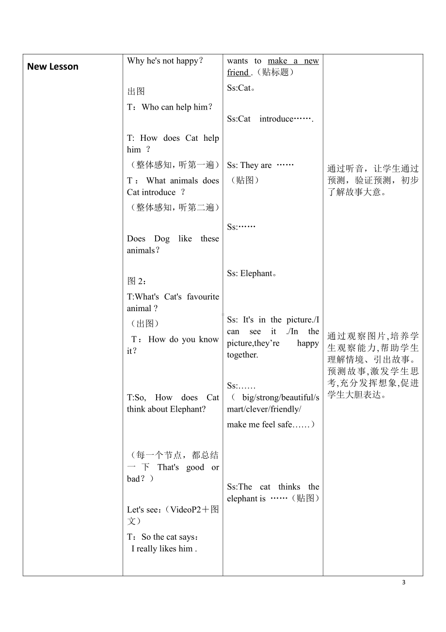 人教版（新起点）五年级上册Unit 3 Animals-Story Time-教案、教学设计-部级公开课-(配套课件编号：30235).docx_第3页