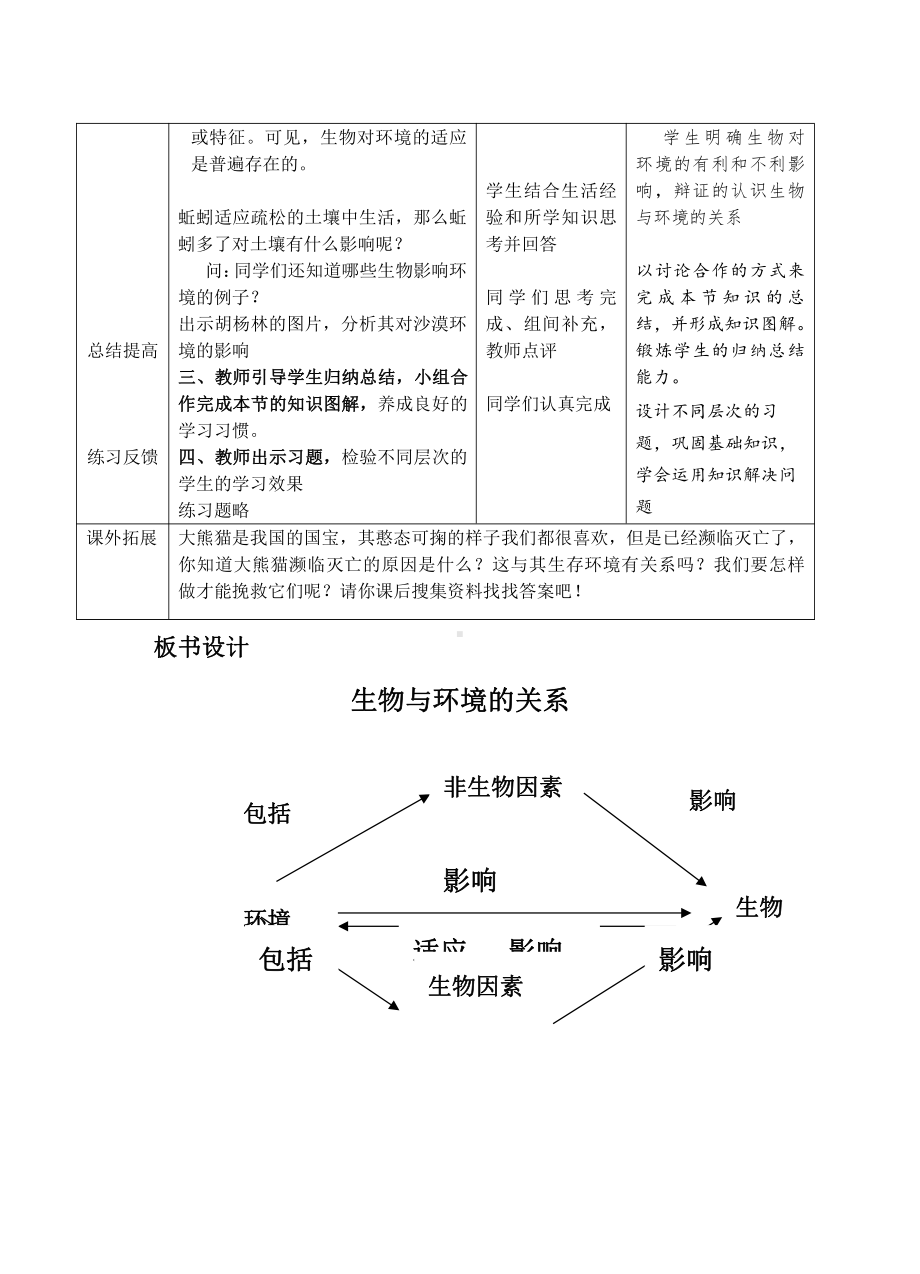 1.2.1生物与环境的关系-教案-2021-2022学年人教版七年级生物上册(1).doc_第3页