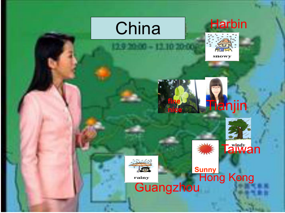 人教精通版四年级上册Unit 4 How's the weather today？（Lesson20)ppt课件.ppt_第3页