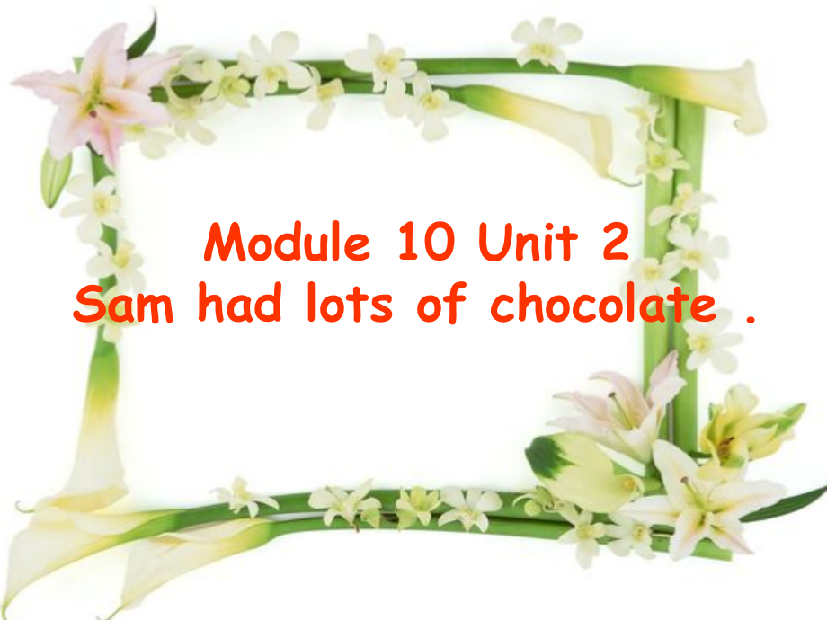 外研版（三起）四下Module 10-Unit 2 Sam had lots of chocolate.-ppt课件-(含教案)-公开课-(编号：b0342).zip