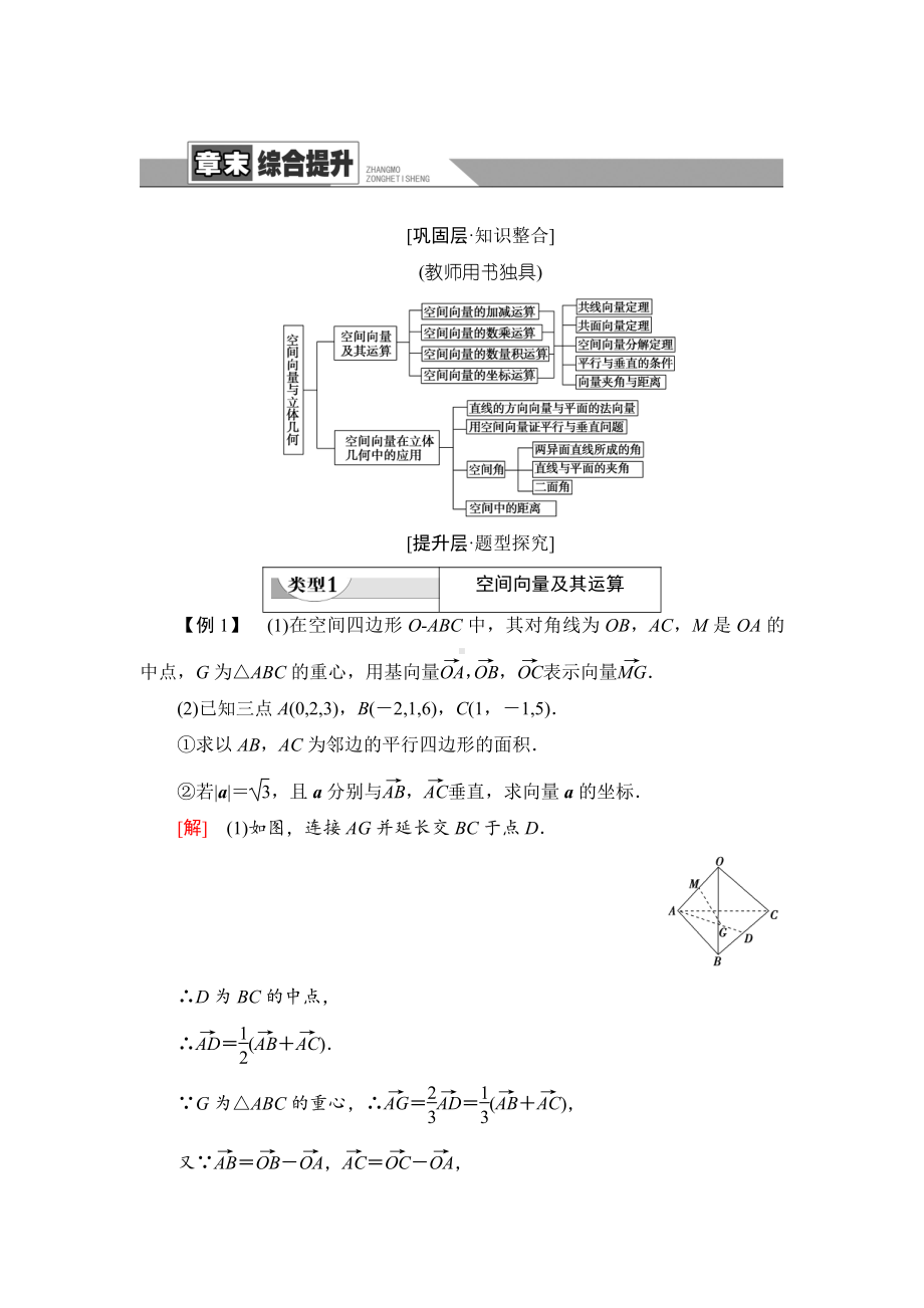 （2021新教材）人教B版高中数学选择性必修第一册第1章 章末综合提升讲义.doc_第1页