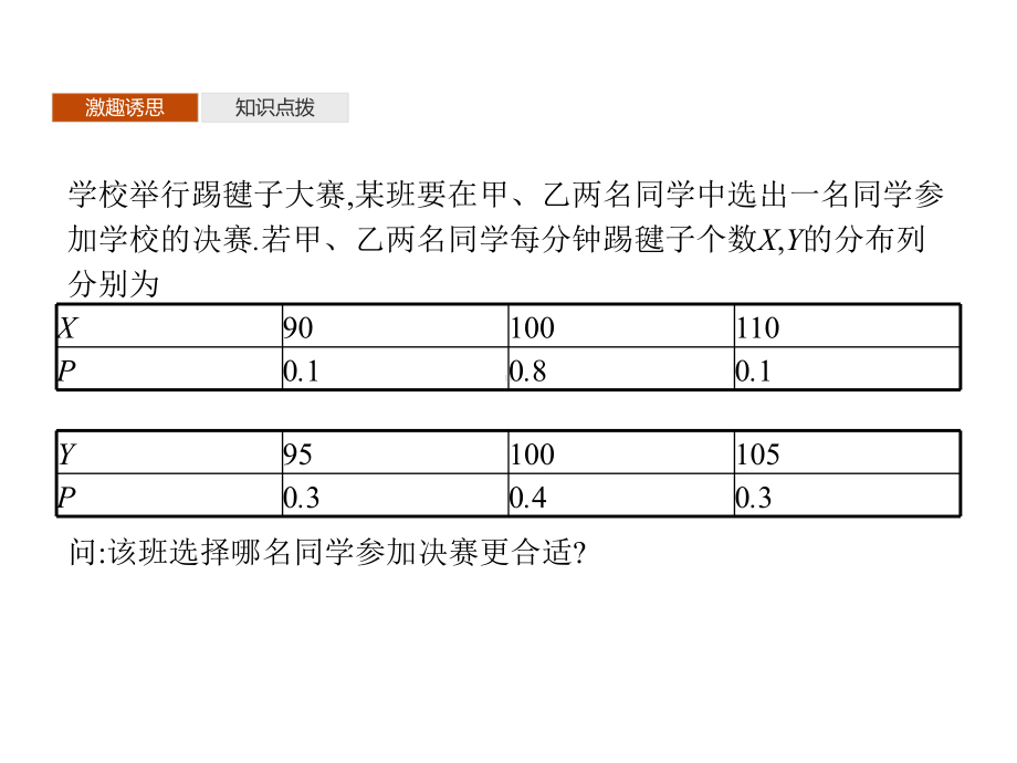 （2021新人教B版）高中数学选择性必修第二册4.2.4　第二课时　离散型随机变量的方差ppt课件.pptx_第3页