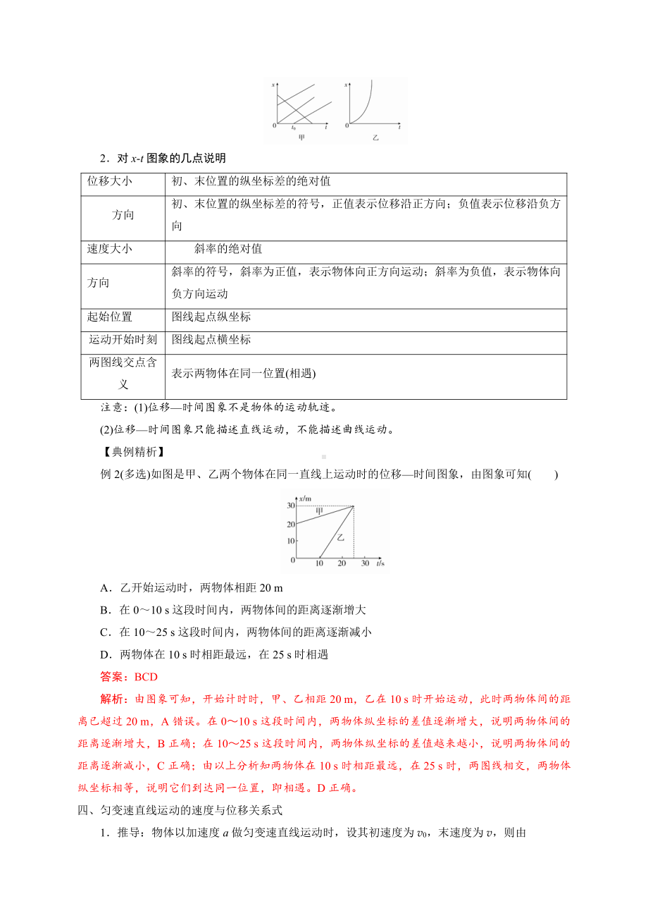 （2021新人教版）高中物理必修第一册3 匀变速直线运动的位移与时间的关系初升高衔接预习讲义（第二章）.doc_第3页