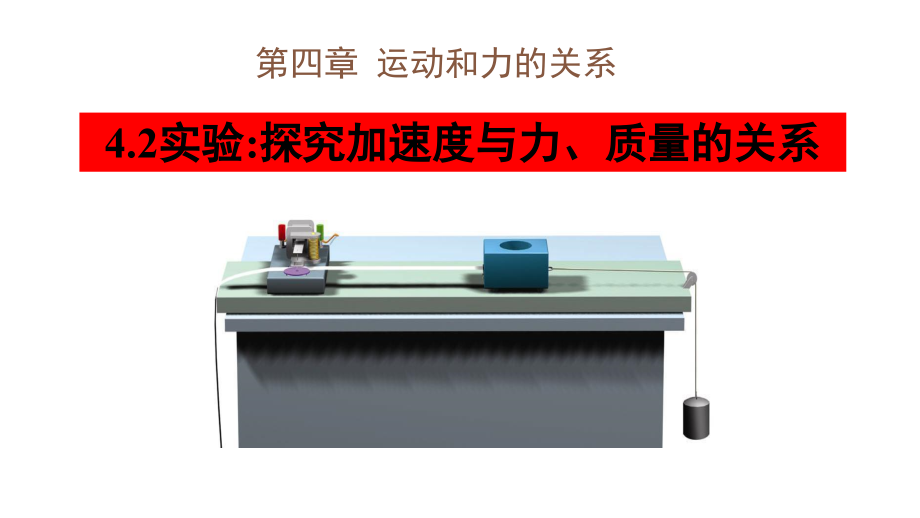 2021新人教版高中物理必修第一册42实验探究加速度与力质量的关系ppt