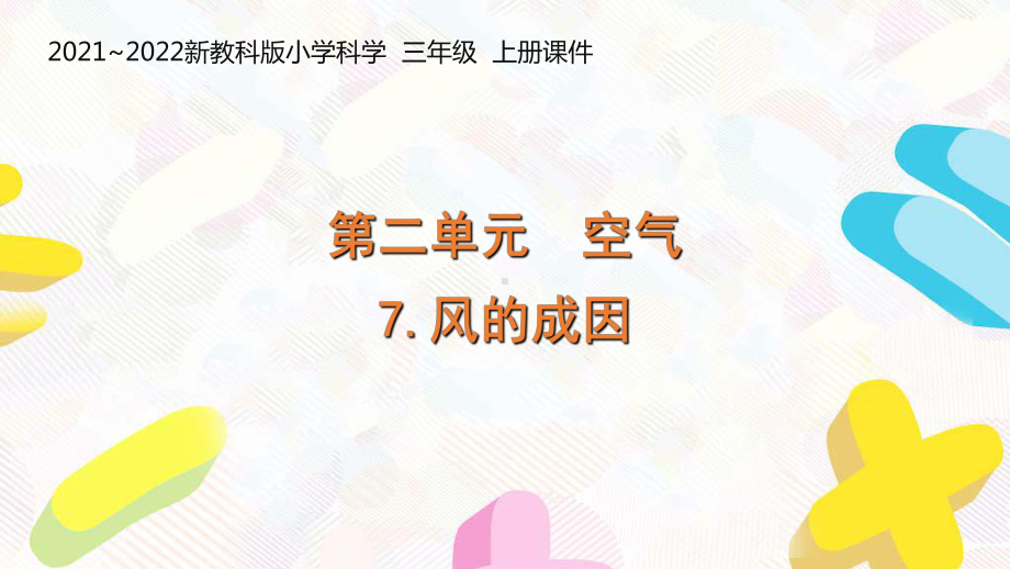 新教科版2021-2022三年级科学上册第二单元《7风的成因》课件.pptx_第1页