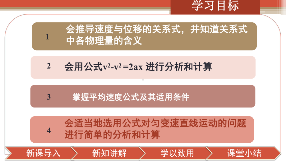 （2021新人教版）高中物理必修第一册2.3.2 《匀变速直线运动的速度与位移的关系》ppt课件.pptx_第2页