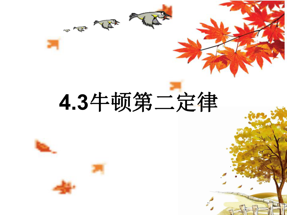 （2021新人教版）高中物理必修第一册4.3 牛顿第二定律ppt课件.ppt_第1页