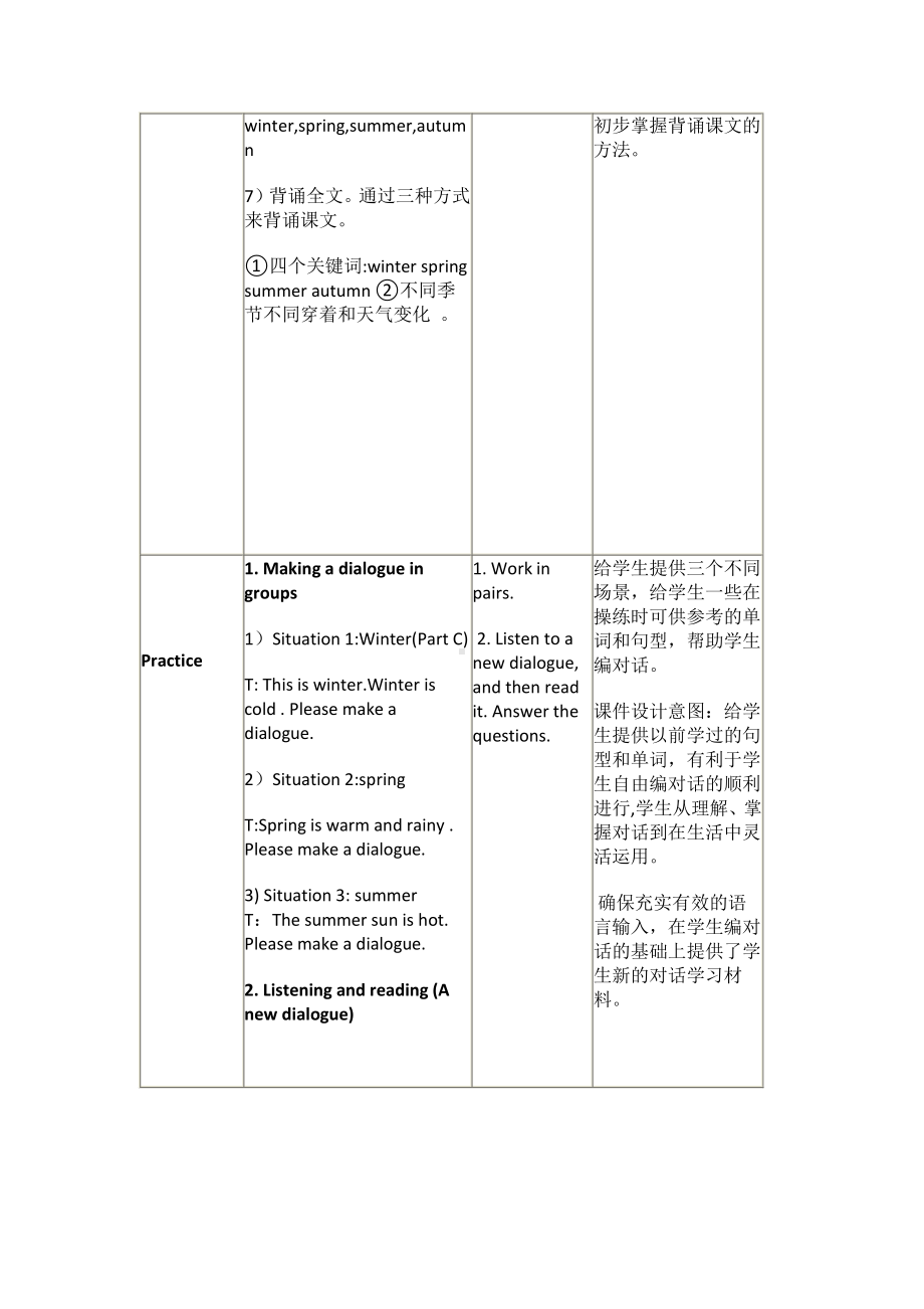 冀教版（三起）六上Unit 3 Winter in Canada-Lesson 13 Seasons-教案、教学设计-市级优课-(配套课件编号：e1d75).docx_第3页