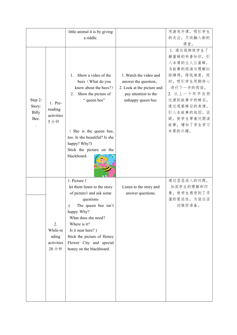 冀教版（三起）五上Unit 3 A Travel Plan-Lesson 18 Billy Bee-教案、教学设计-省级优课-(配套课件编号：902fa).doc_第2页