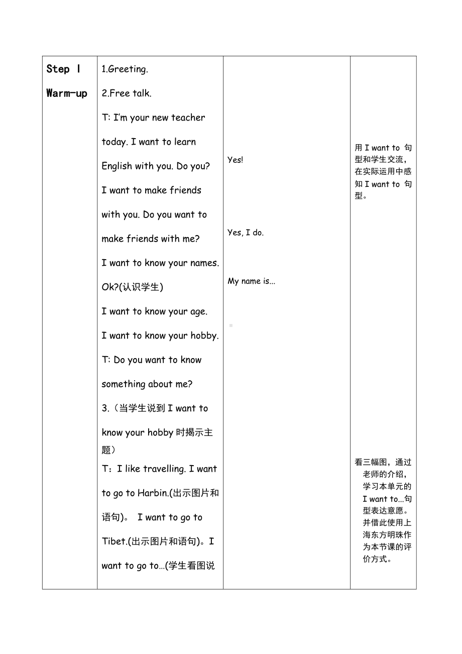 外研版（三起）六上Module 9-Unit 2 I want to go to Shanghai.-教案、教学设计-市级优课-(配套课件编号：90020).doc_第3页