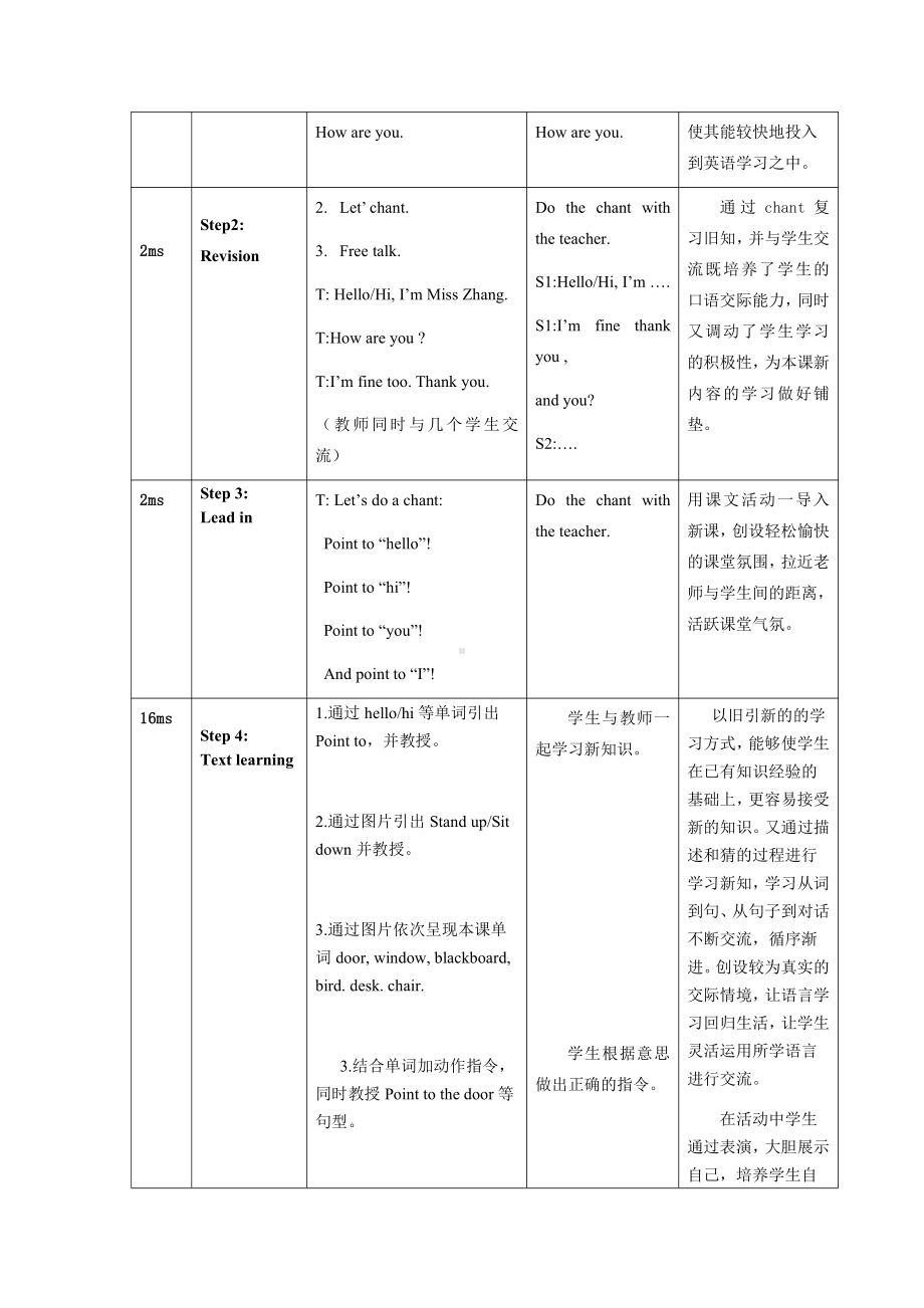 外研版（三起）三上Module 3-Unit 1 Point to the door.-教案、教学设计-市级优课-(配套课件编号：003f1).docx_第2页