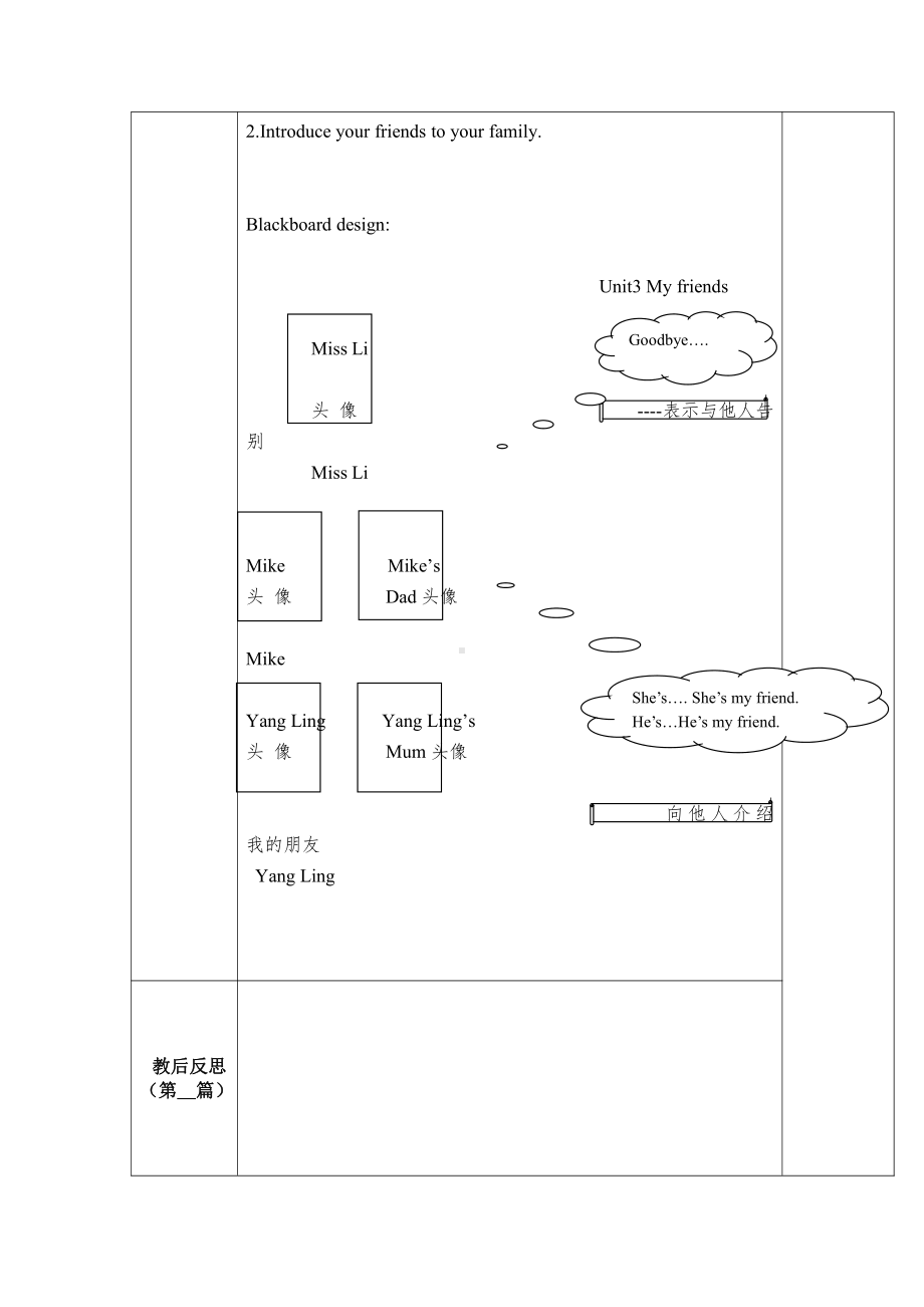 牛津译林版三年级上册Unit 3 My friends-Story time-教案、教学设计-市级优课-(配套课件编号：72d51).doc_第3页