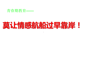 莫让情感航船过早靠岸主题班会ppt课件（共29张ppt）.pptx