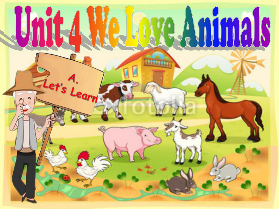 人教PEP三年级上册：Unit4 We love animals A Let's learn-课件.ppt_第1页