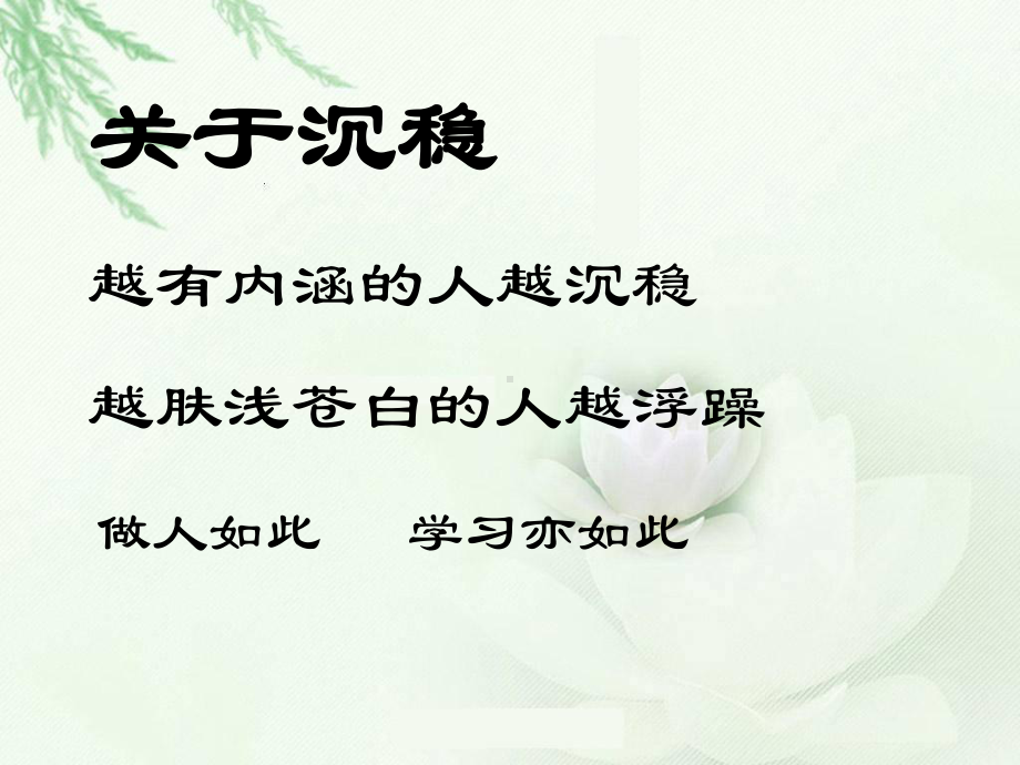 沉稳的心才能开出成功的花儿-主题班会ppt课件.ppt_第3页