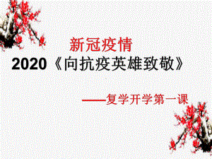 （新冠疫情）2020《向抗疫英雄致敬》主题班会ppt课件（26张PPT）.pptx