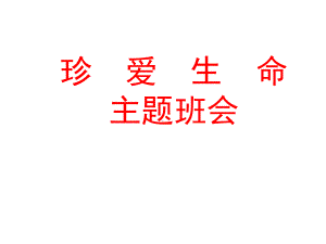 中学主题班会活动ppt课件珍爱生命.ppt