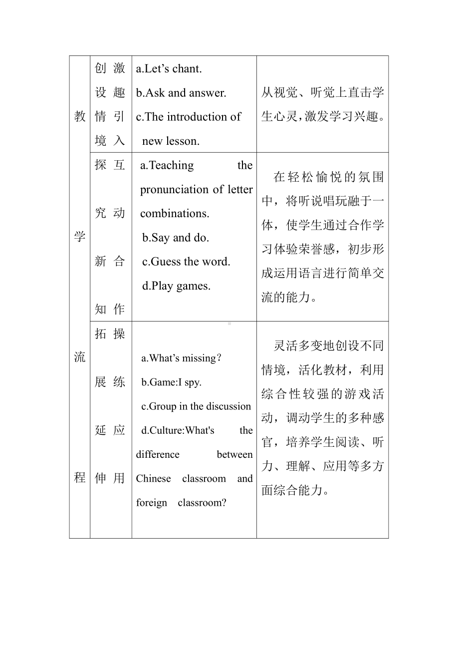 人教PEP版四年级上册Unit 1 My classroom-A-教案、教学设计-省级优课-(配套课件编号：11777).doc_第2页