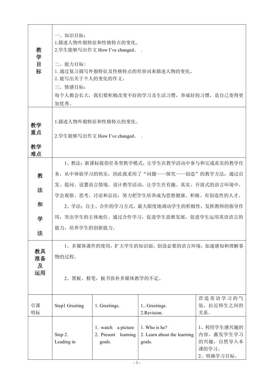 人教版九年级Unit 4 I used to be afraid of the dark.-Section B 3a—3b Self check-教案、教学设计-公开课-(配套课件编号：b04cd).doc_第2页