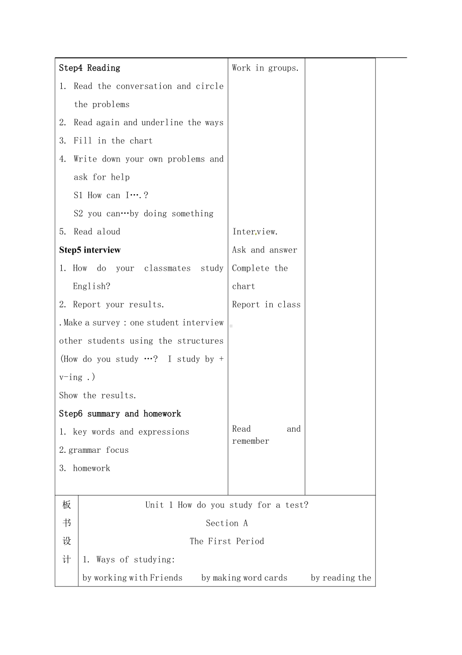 人教版九年级Unit 1 How can we become good learners -Section A 1a—2d-教案、教学设计-公开课-(配套课件编号：83ae6).doc_第3页