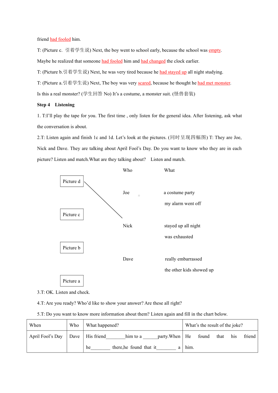 人教版九年级Unit 12 Life is full of the unexpected.-Section B 1a—1e-教案、教学设计-公开课-(配套课件编号：c1034).doc_第2页