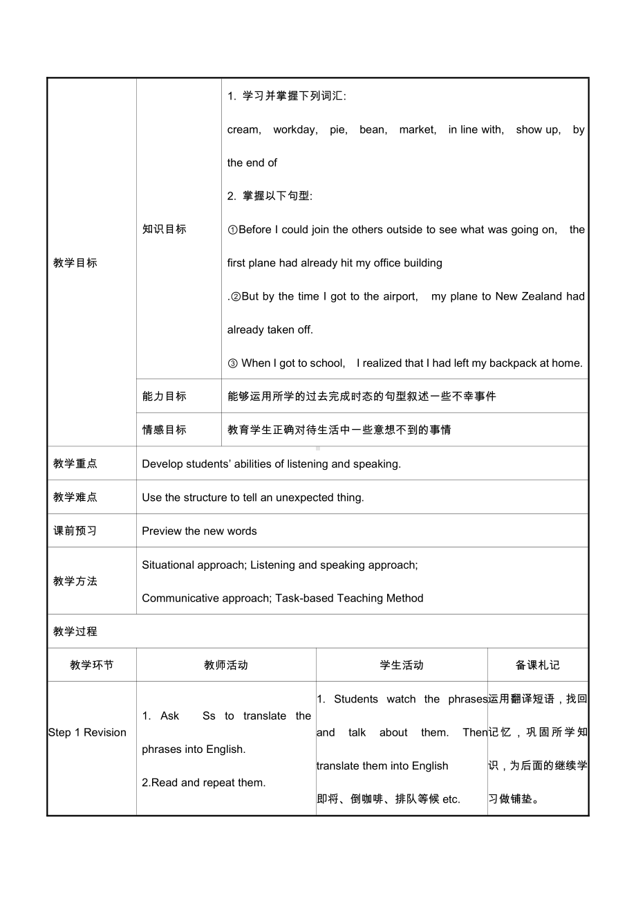 人教版九年级Unit 12 Life is full of the unexpected.-Section A Grammar focus 4a—4c-教案、教学设计-公开课-(配套课件编号：8038d).docx_第1页