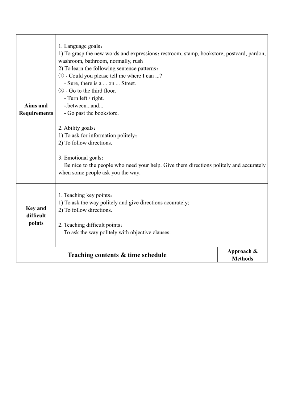 人教版九年级Unit 3 Could you tell me where the restrooms are -Section A 1a—2d-教案、教学设计-部级优课-(配套课件编号：82836).doc_第1页