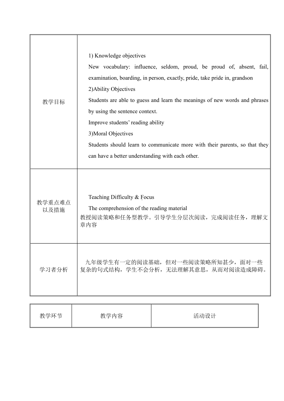 人教版九年级Unit 4 I used to be afraid of the dark.-Section B 2a—2f-教案、教学设计-公开课-(配套课件编号：c0012).doc_第1页