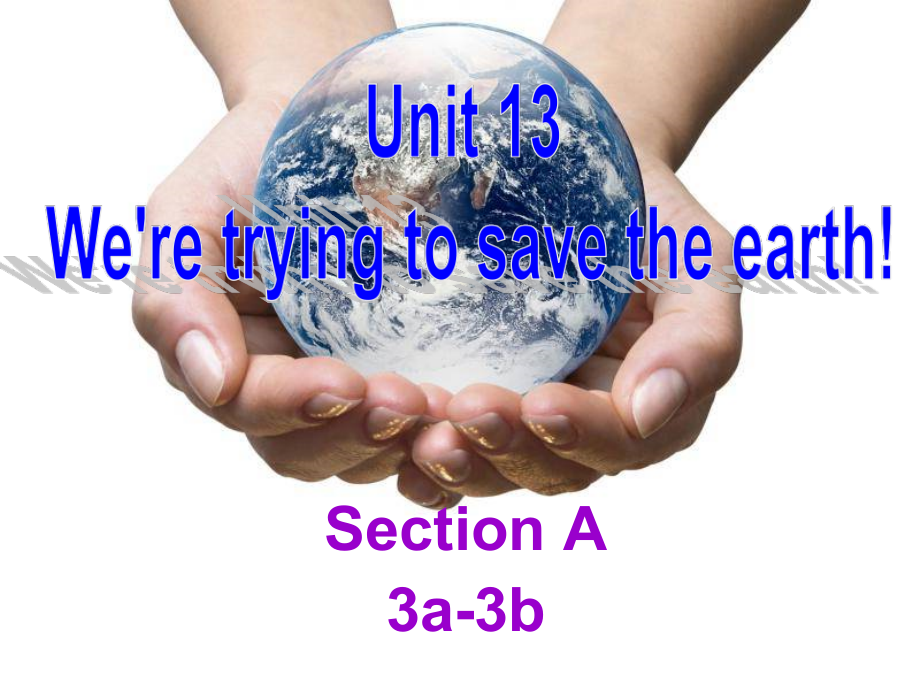 人教版九年级Unit 13 We're trying to save the earth!-Section A 3a—3b-ppt课件-(含教案+视频)-公开课-(编号：509aa).zip