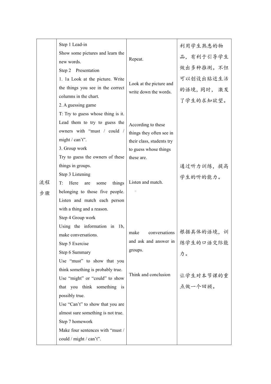 人教版九年级Unit 8 It must belong to Carla.-Section A 1a—1c-教案、教学设计-市级公开课-(配套课件编号：a178b).doc_第3页