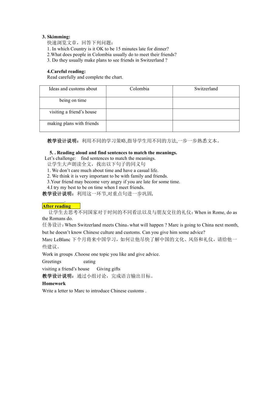 人教版九年级Unit 10 You are suppoed to shake hands.-Section A 3a—3c-教案、教学设计-部级公开课-(配套课件编号：b123d).doc_第2页