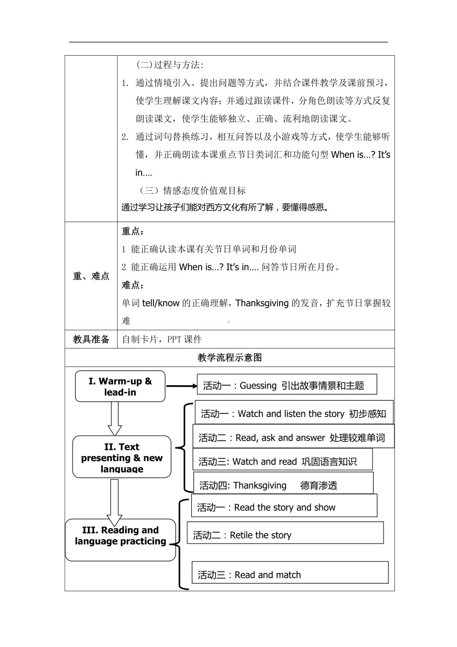 北京版三年级上册UNIT SEVEN WHEN IS THANKSGIVING -Lesson 23-教案、教学设计--(配套课件编号：d008c).docx_第3页