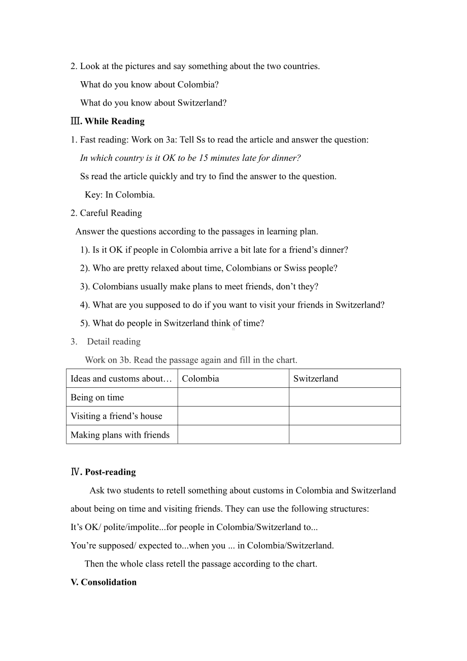 人教版九年级Unit 10 You are suppoed to shake hands.-Section A 3a—3c-教案、教学设计-省级公开课-(配套课件编号：e338a).doc_第2页