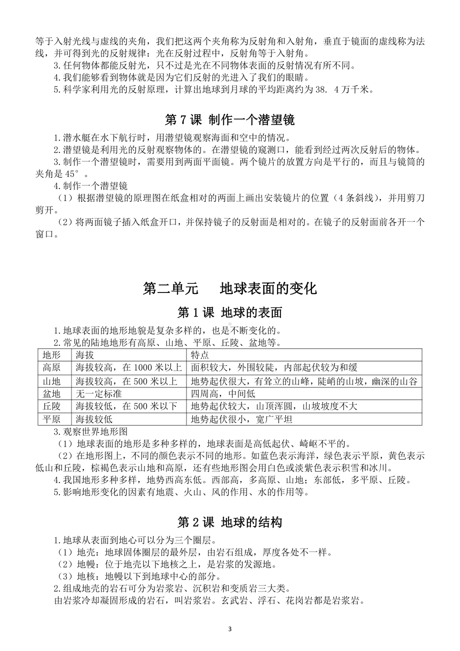 小学科学教科版五年级上册全册知识点汇总（共28课）（2021新版）.doc_第3页