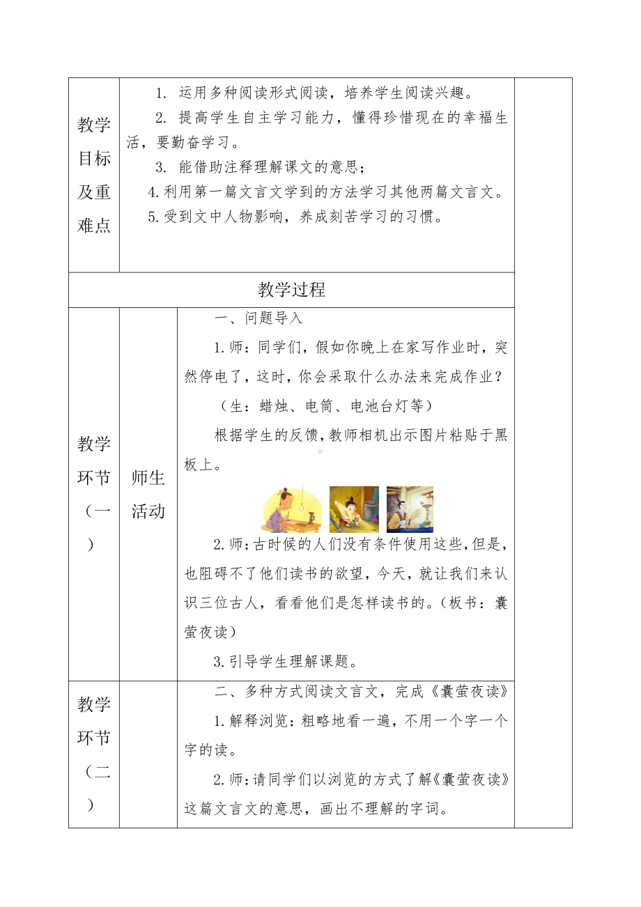 四年级群文阅读：《古人励志读书》教学设计 6页.docx_第2页