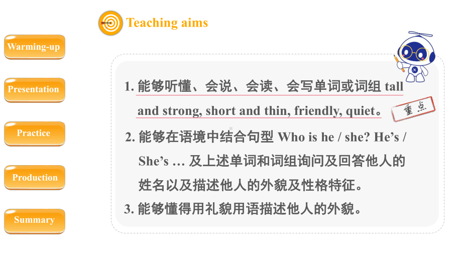 人教PEP四年级上册：Unit 3 My friends Part A Let’s learn（课件）.pptx_第2页