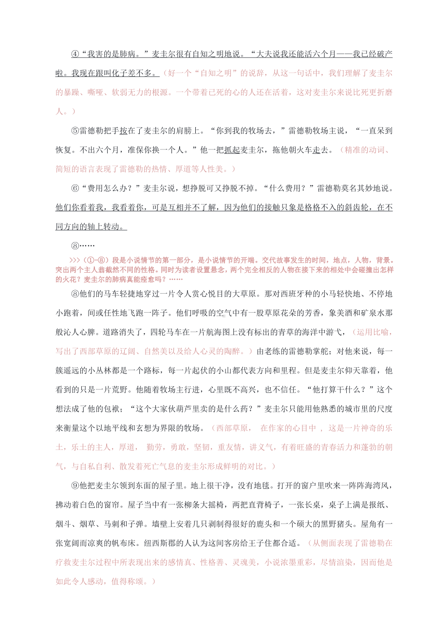 2022届高考语文精选小说精读精练：欧 亨利：《索利托牧场的卫生学》.docx_第2页