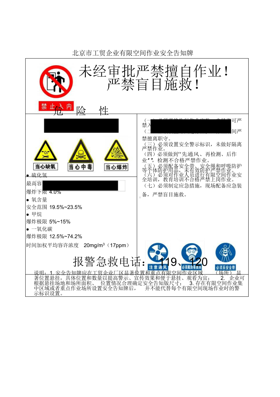 有限空间作业安全告知牌.docx_第1页