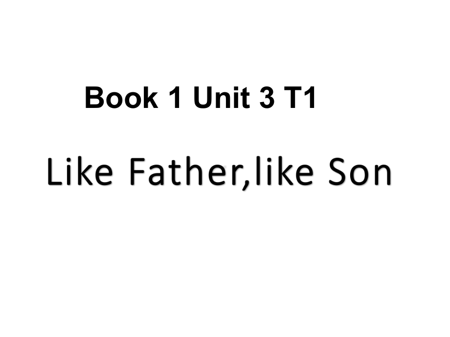 Unit 3 Like father,like son PPT课件（2021新外研版必修第一册（高一上学期英语））.pptx_第1页