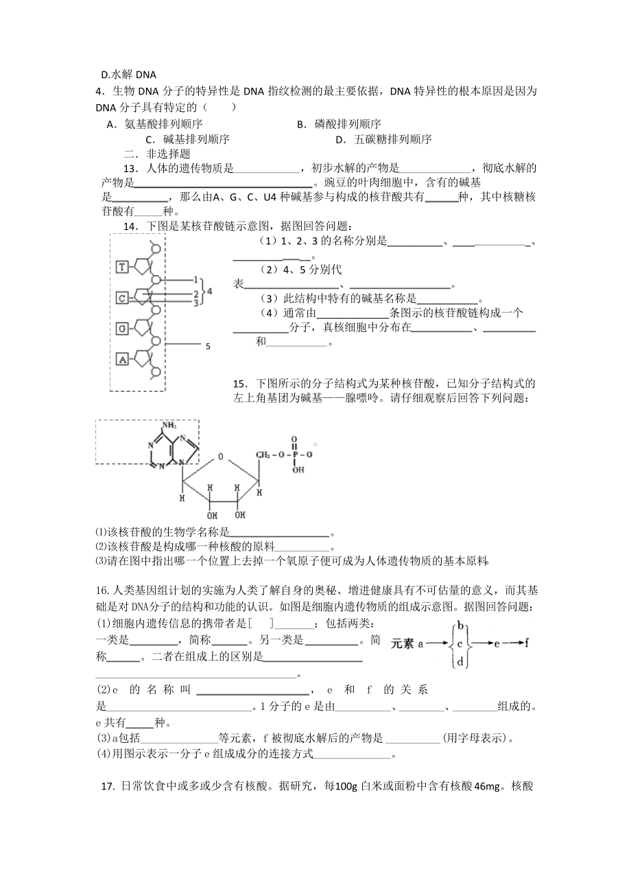 习题遗传信息的携带者-核酸.docx_第2页