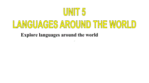 （2021新人教版）高中英语必修第一册Unit 5 Languages around the world－Period 1 Listening and Speakingppt课件.ppt