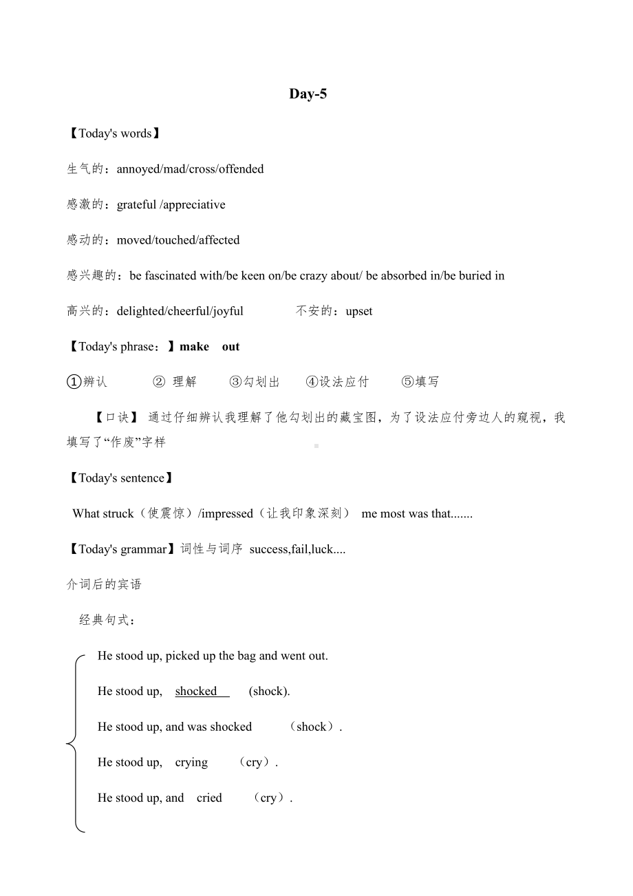 （2021新人教版）高中英语必修第一册单词积累Day5+完形填空练习（学生版）(含答案).docx_第1页