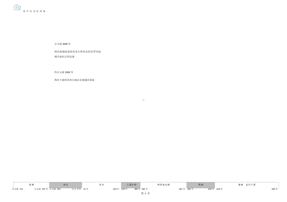 人教（2019）统编版必修《中外历史纲要（上）》时间线.docx_第2页