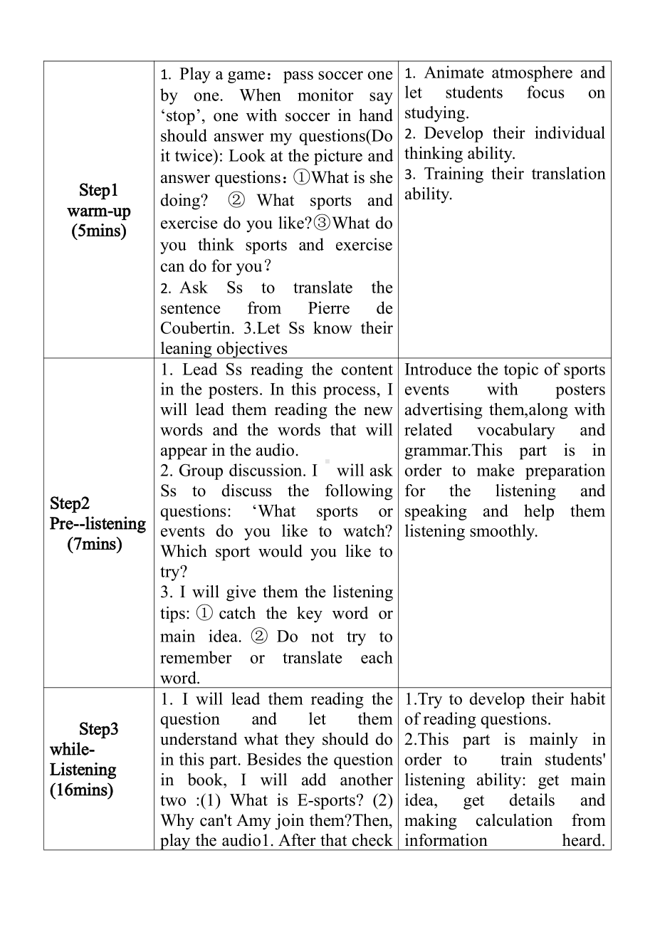 （2021新人教版）高中英语必修第一册-Unit 3 Sports and Fitness Listening and Speaking 教案.docx_第3页