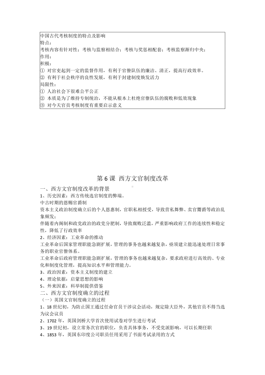 人教统编版高中历史选择性必修一国家制度与社会治理第二单元 官员的选拔与管理复习提纲.doc_第3页