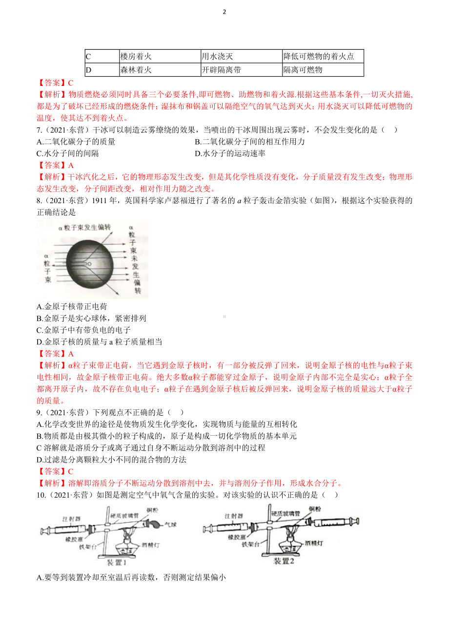 2021山东省东营市中考化学真题含解析.docx_第2页