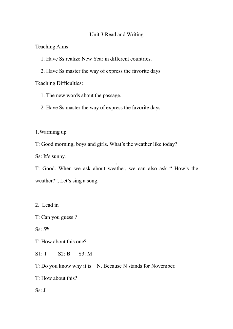 广东版五上Unit 3 Dates-Lesson 5-教案、教学设计--(配套课件编号：f0ba2).doc_第1页