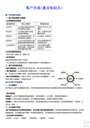 客户关系(重点知识点）.doc