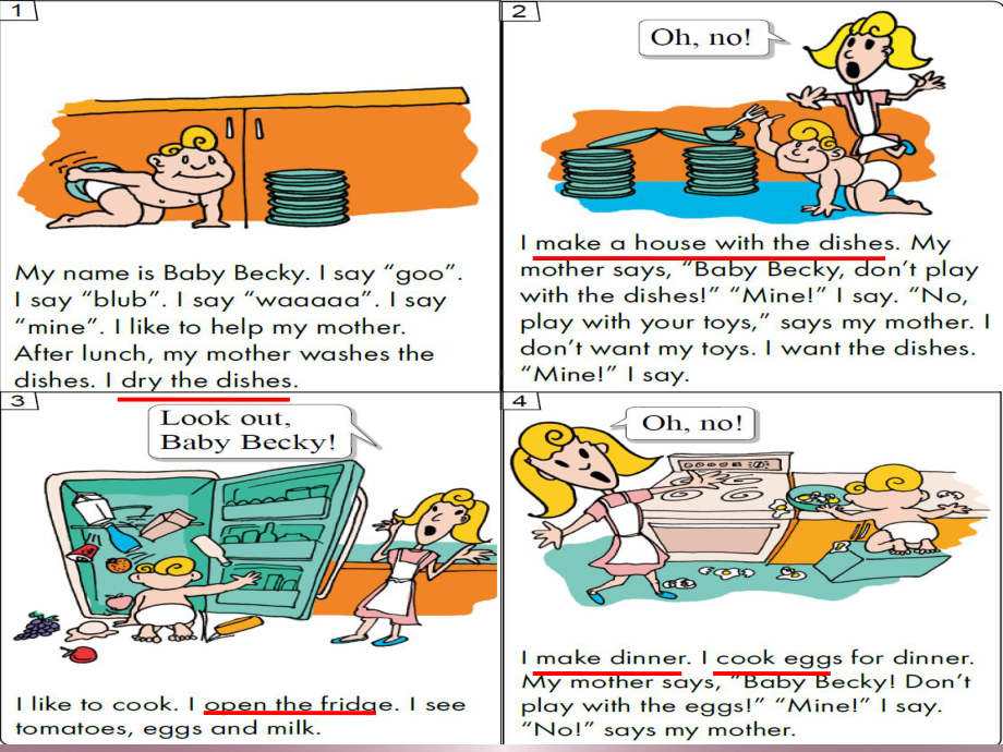 冀教版（三起）六年级上册英语Unit 1 Lesson 6 Baby Becky at Homeppt课件.ppt_第3页