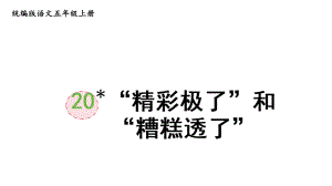 统编版五年级上册语文20.“精彩极了”和“糟糕透了”ppt课件.pptx